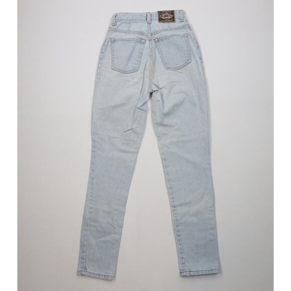 Vintage 90s Streetwear Womens 3 Distressed Relaxed Fit Tapered Denim Jeans USA - Picture 12 of 16